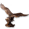 Brass Resin Attacking Eagle Trophy w/1/4" Rod (13"x16")